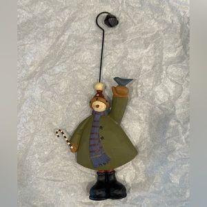 Williraye Christmas ornament candy cane and blue bird